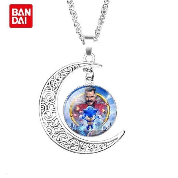 Movie merchandise Sonic The Hedgehog classic moon pendant time necklace L260603694V