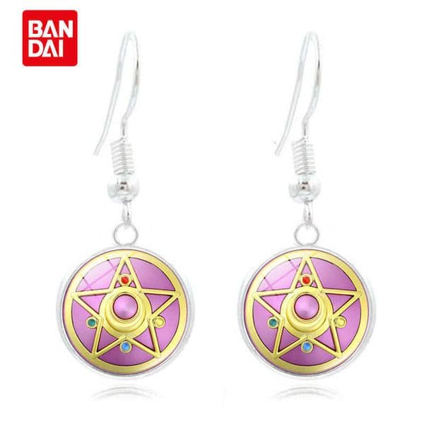 Sailor Moon Time Earrings for Women Fashionable silver Non-Fading Earrings Small Gift Accessory L2606031PGX