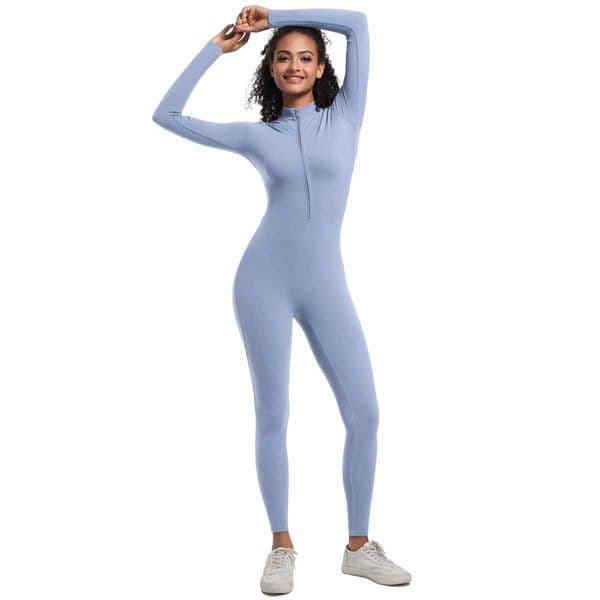Womens Jumpsuit Womens Sports Shapewear Seamless Slim Fit Long Sleeve Sports Bodysuit Fitness Sports Bodysuit Yoga Suit C260604