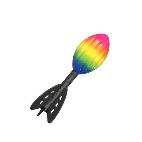Toy Water sand table Gun 29Cm Rainbow Foam Spiral Rocket Football Hand Outdoor Long Distance Darts Toy Integrative Fun Throwing Game Beach