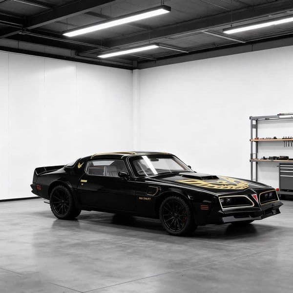Car 132 Firebird Alloy Sports Model Diecast Metal Racing Vehicles Car Model Simulation Sound and Light Collection Kids Toy Gift M260605
