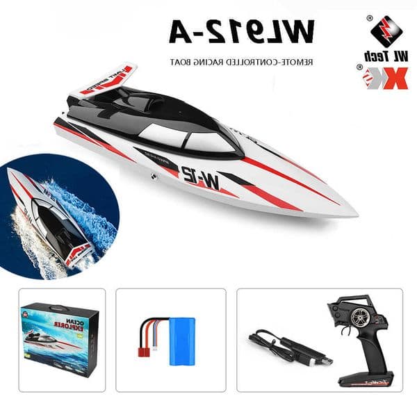 WLtoys WL912-A RC Speedboat Speed 35km/H Waterproof Upgraded Version 24G Rechargeable Remote Control Boat Model Boy Toy Gift L260606