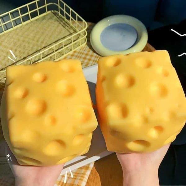 Toy Cheese Squeeze 1/2pcs Giant Extra Large Size Cheese Squishy Fidget Toys Slow Rebound Shapeable Venting Ball for Adults Gifts L2606041