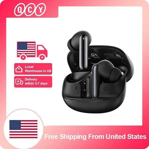 QCY Melobuds N50 ANC BT 5.4 Wireless Earphones Active Noise Cancellation 6 Mics Clear Call Earbuds Multipoint Connection 26Y0604