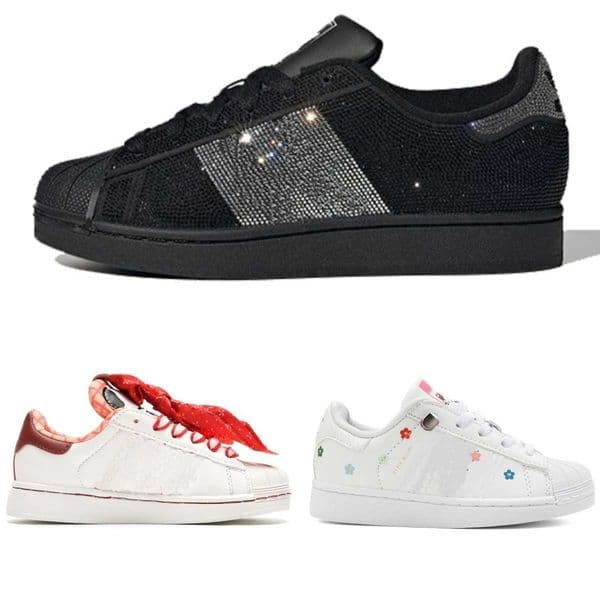 children Toddler Superstars Grade Woody school Kids II Rhinestone Black Silver Sneakers Youth boys girls sneakers Trainer Sneaker US9C-US5Y Y260604