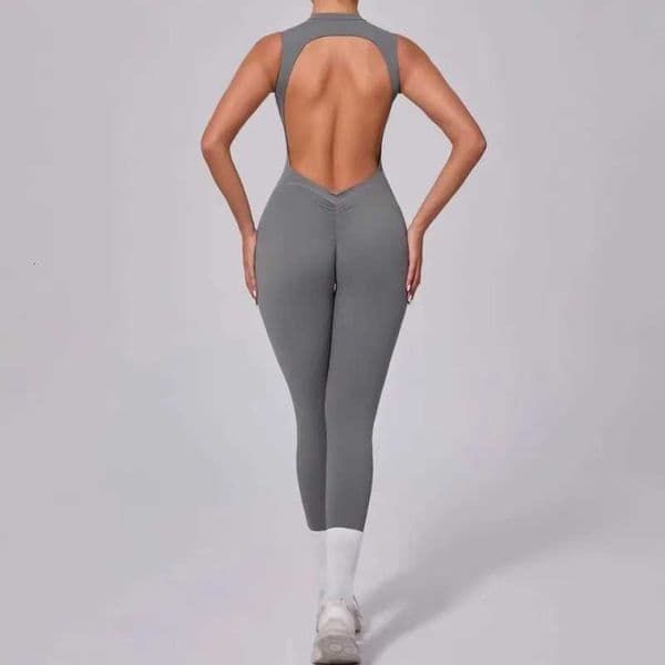 Womens High Elasticity Sports Jumpsuit Yoga Set Fitness Combination Lift Buttocks Bare Back Gym Sexy Romper for Active Women T260604