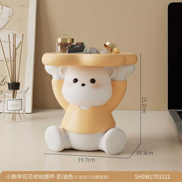 Style Cute Bear Entryway Cream Storage Ornament Living Room Desktop Decoration New Home Gift L260519I9OB Y260604