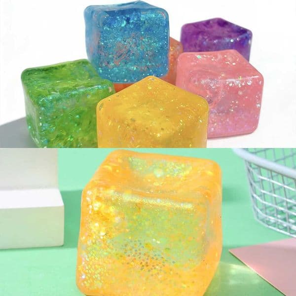 Maltose Ice Cube Stress 1-3PCS Squeeze Toy Decompression Vent Fidget Toy Stress Ball Anti Stress Toys Slow Rebound Squishy Toy L260604