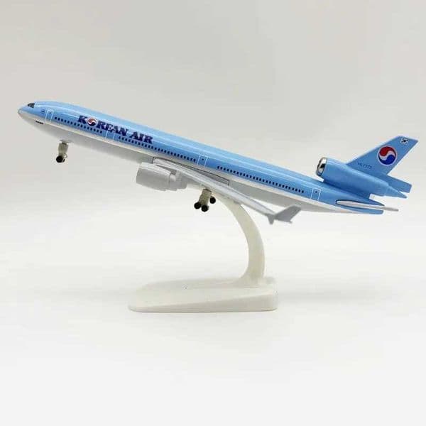 Souvenir Aircraft 20cm MD11 Korean Airways 1/400 Scale Metal Alloy Airplane Model MD-11 Plane Home Collected Display C260604