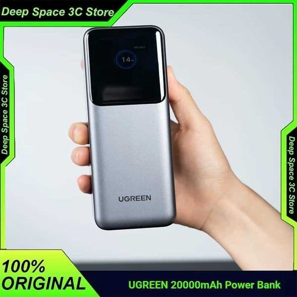 20000mAh Power UGREEN Bank 200W Fast Charging Built-in 65CM Cable Portable External Battery For iPhone17 Pro Laptop Notebook L260604