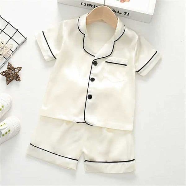 Boys Girls Kids Pajama Sets Solid Short Sle Shirt Tops Pants Toddler Baby Sping Clothes Pijamas Spwear 1 2 3 4 Years J260604