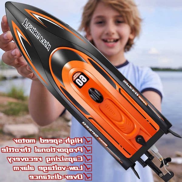 RC Battery Boat 24Ghz 25km/h High-Speed Remote Control Racing Electric Speedboat Low Battery Alarm Mini RC Ship Toys Kids Adult L260606