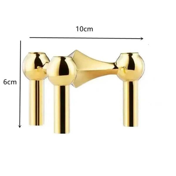Structure Metal Molecular Candle Holder Holders Nordic Silver Home Decore Candelabra Stand Gift Y260604