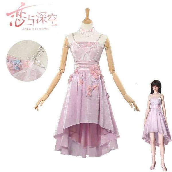 2026 Anime Love and Deepspace Miss Hunter Cosplay Lolita Pink Uniform Halloween Costume Women Man Disguise Performance
