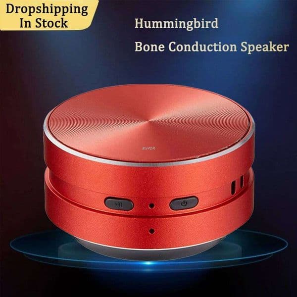 Bone Conduction Wireless Bluetooth-Compatible TWS Stereo Dual Sound Audio Box Mini Humbird Speaker With Call FM Radio 26W0604