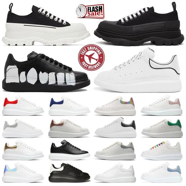 Designer Shoes Mens Womens Casual Shoes Fashion Leather White Suede Platform Sole Luxury chaussure Sneakers mcqueenn Oversized Free shipping