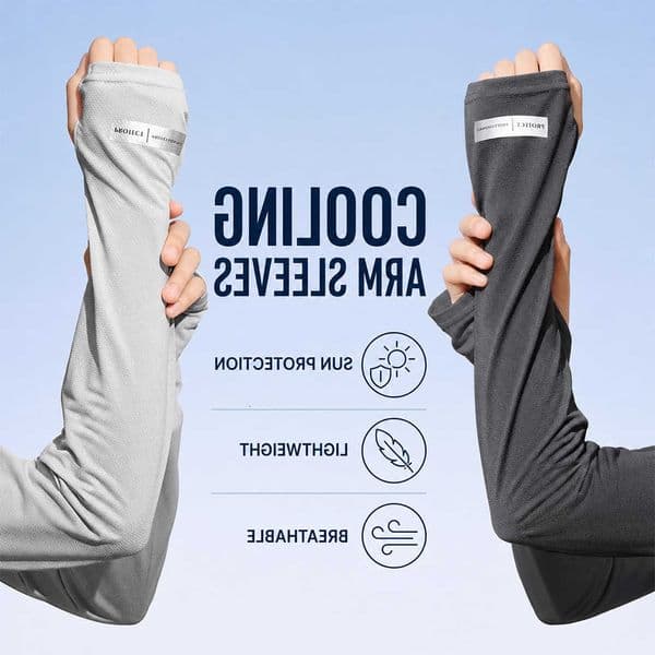 Arm Reflective Cooling Ice Silk Sleeves Breathable Mesh Sun Protection Sleeves for Men and Women M260604