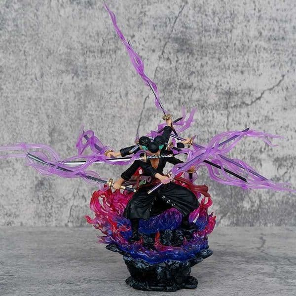 39cm One Piece Soron Ghost Island Asura Action Figures Nine Blade Flow Three Headed Six Armed One Piece Model Ornament Gift L260604VRSE