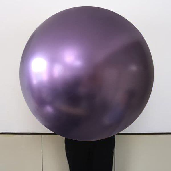 10 Pack 36" Purple Reusable Round Sphere Latex Balloons