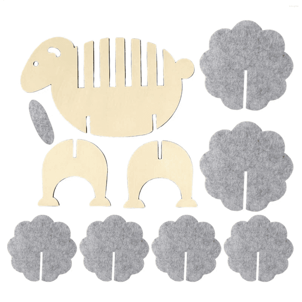 Table Mats Creative Insulated Sheep Shaped Beverage Felt Water Absorbing Home Office Desk Decorative Ornament