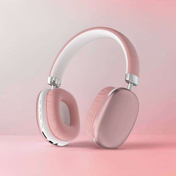 Wireless Over-Ear Microphone, HIFI Stereo Gaming Headphones with Deep Base, Sport Headphone, Pink W260604
