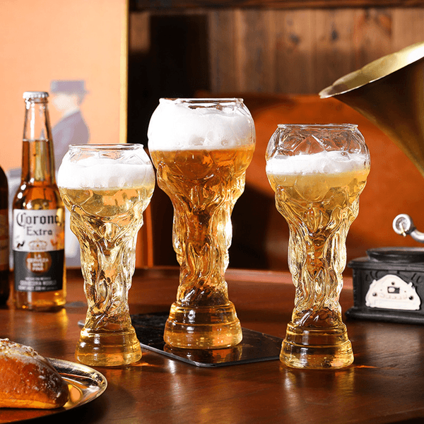 2026 World Cup Football Shape Beer Mug High Quality Glass Football Fan Gift Match Celebration Supplies High-End Gift for Friends