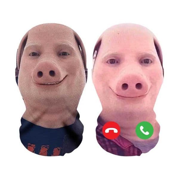 Interesting 3D Printed Seamless Mask John Pork Smiling Cosplay Facial Mask Party Cosplay Props C260604