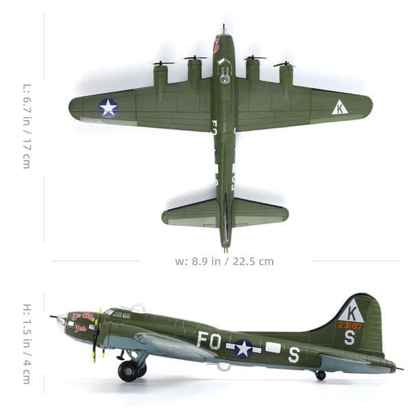 NUOTIE 1144 B-17F Flying Fortress Classic Bomber Diecast Metal Military Model for Collection C260604