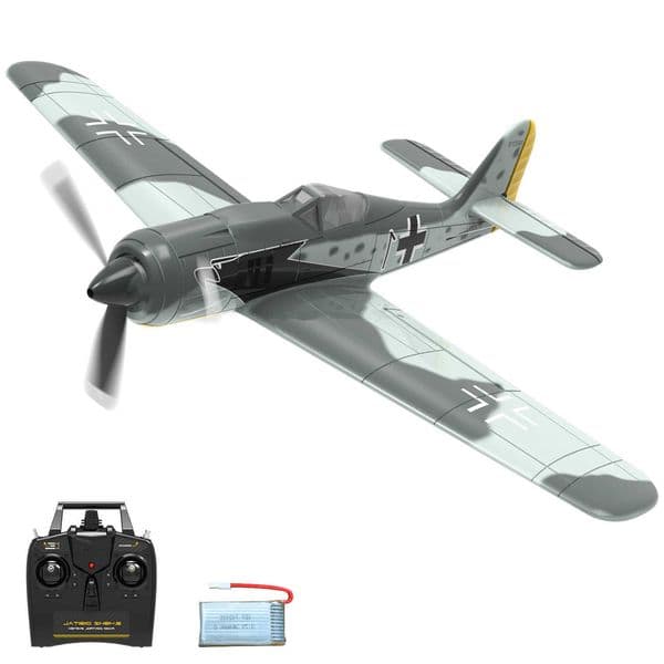 Volantex FW190 RC Plane 24G 6-Axis 4CH EPP 400mm Fixed Wingspan RC Fighter One-Key Aerobatic RTF Warbird Plane L260606