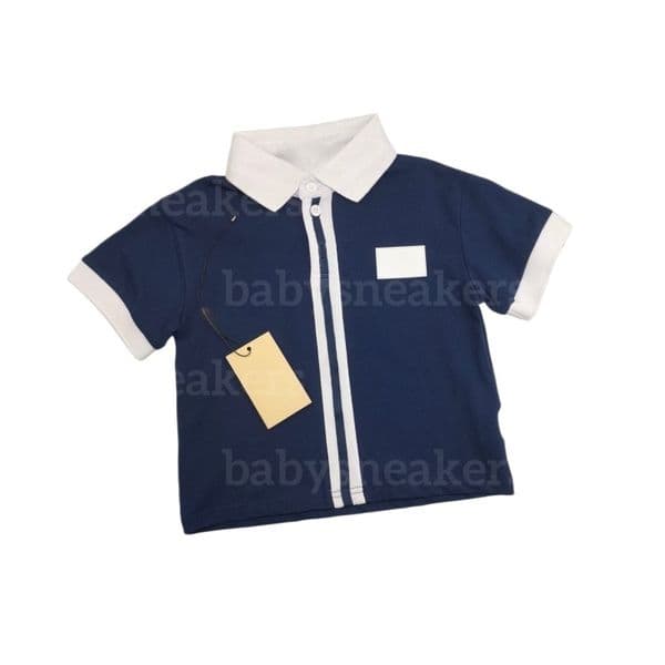Designer clothes kid clothes Toddler Kids Boy T Shirt Baby Summer baby Short Sleeve Tops Childrens Designers Clothes Turn-down Collar T-shirt