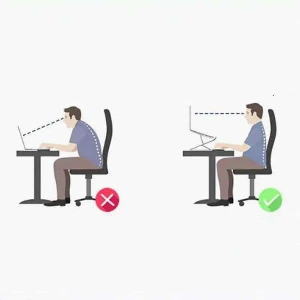 Stand Laptop - Foldable and Adjustable 10 Height Setting High Quality Compact Base Office Desk etcT2600604