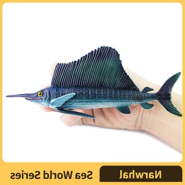 Animal Sea Worldl animal figurines Sailfish Mode Cake Toppers Desktop Decoration Imitation Ornament Party Favors Toys L260604XEPN