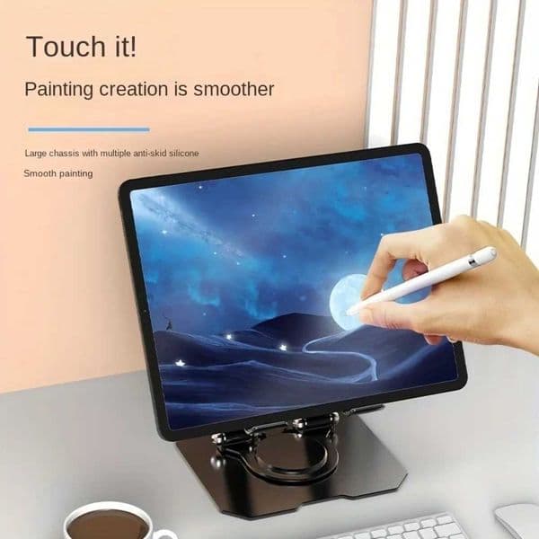 Rotation 360 Adjustable Foldable Tablet Stand Aluminum Phone Holder for iPad Pro Air Mini Tab Universal Desktop MountT2600604