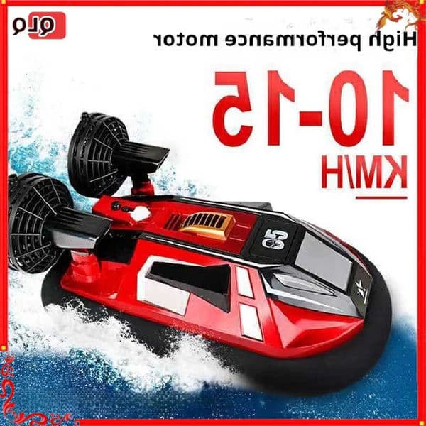 Amphibious Hovercraft RC Boat High-Speed Warship Simulation Electric Toy Waterproof Remote Control Ship for Kids Gifts L260606