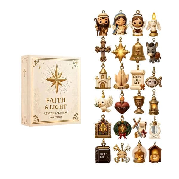 Hanukkah Countdown Blind Box 2D Pendant Advent Calendar Christmas Gift 24 Day Countdown Acrylic Hanging Decoration Blind Box 260603