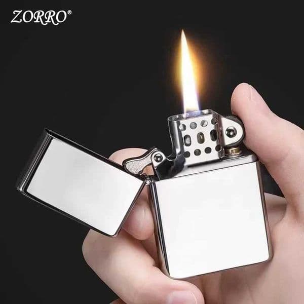 windproof brass kerosene lighter with personali creativity tra-thin square angle smooth kerosene hine J260604