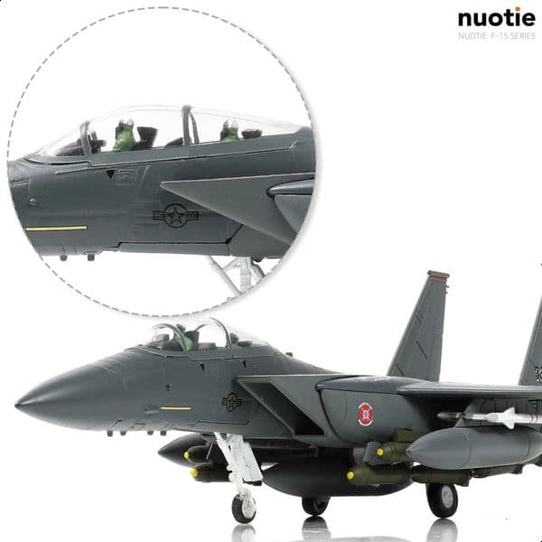 NUOTIE 1100 F-15 Eagle US Air Force Diecast Alloy w/Display Kit Fighter Jet Model for Collectors C260604