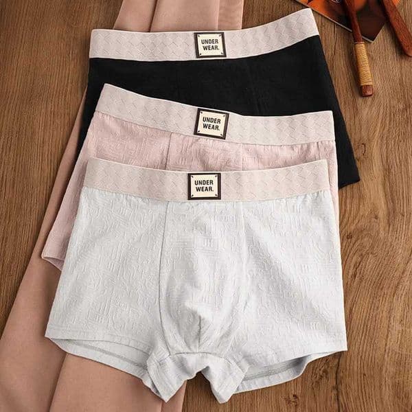 EXILIENS New U Convex 1pcs/3pcs Solid Mens Cotton Boxer Underwear Men Breathable Mens Boxers BoxerShorts Man Panties L-3XL K186T260604
