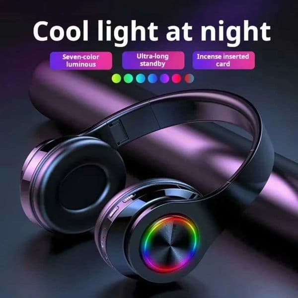 Gamer Headphones Headsets Blutooth Surround Sound Stereo Wireless Earphone USB With MicroPhone Colourful Light PC Laptop HeadsetL260604