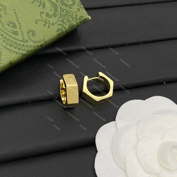 Hoop Earrings Studs Geometry Designer Earring Famous Women Letter Stud Wedding Party Jewelry
