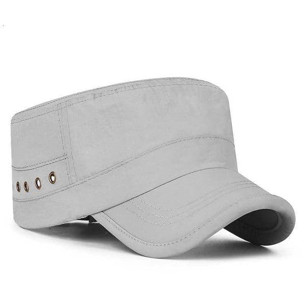 Breathable Trendy Flat-Top Sun Quick-Dry Outdoor Hat with Metal Eyelets Lightweight Adjustable Baseball M260604