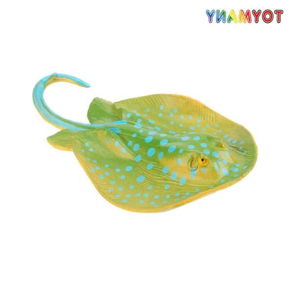 Simulation Toymany Blue Spotted Ray Ocean Animal Model Toy Mini Figures Dolls Action Figurines Toys Children Gift Cake Decor L2606047PHW