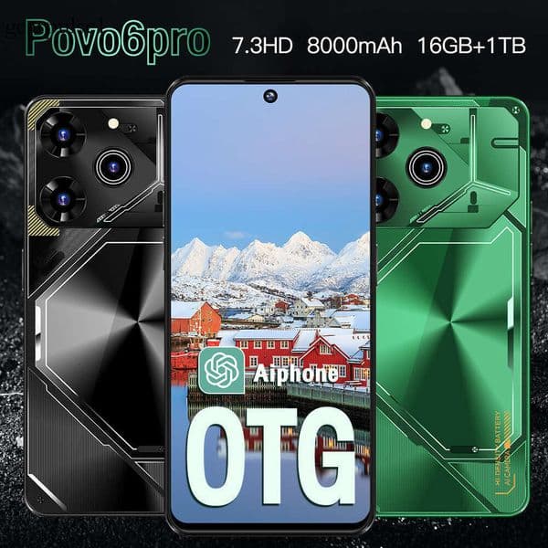 Pova6 Pro, an Android 7.3-inch large-screen 16+1T smartphone with facial ID and fingerprint ID. thumbnail 2