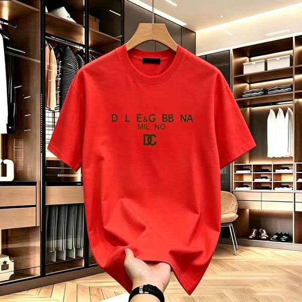 Men's T-Shirts Luxury Men Green D G Letter Print Tee Pure Cotton Short Sleeve Tshirts White Grey Black Casual Street Shirts