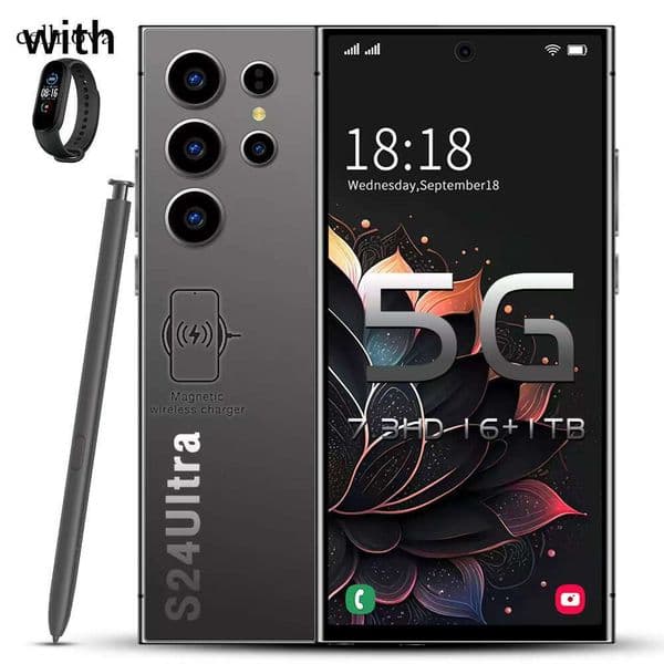 S24 S25Ultra High Configuration 5G Android Cell Phone with Large Display, Premium Camera System & Built-in GPS Smartphone