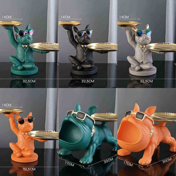 living statue Resin room dog decoration item decorative item animal statue suitable for home interior and desk decoration L260522 Y260604