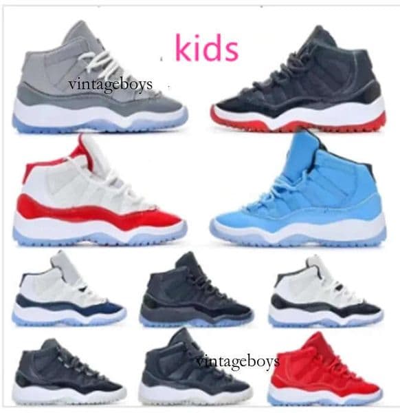 Airo Jumpm An Airrs 11 Kids Shoes J11 Basketball 11S Cherry Toddler Baby Boys Girls Cool Grey Blue Enfant Infant Youth 25Th Anniversary Children Sneakers