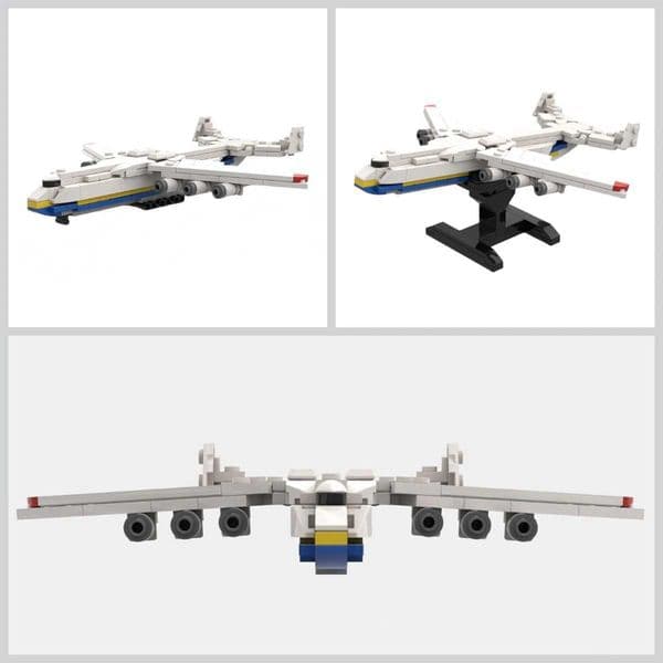 MOC Building Blocks Creative Airlines Military Combat Transport Aircraft Antonovs An-225 Airplane Model Kids Toys Birthday Gift C260604