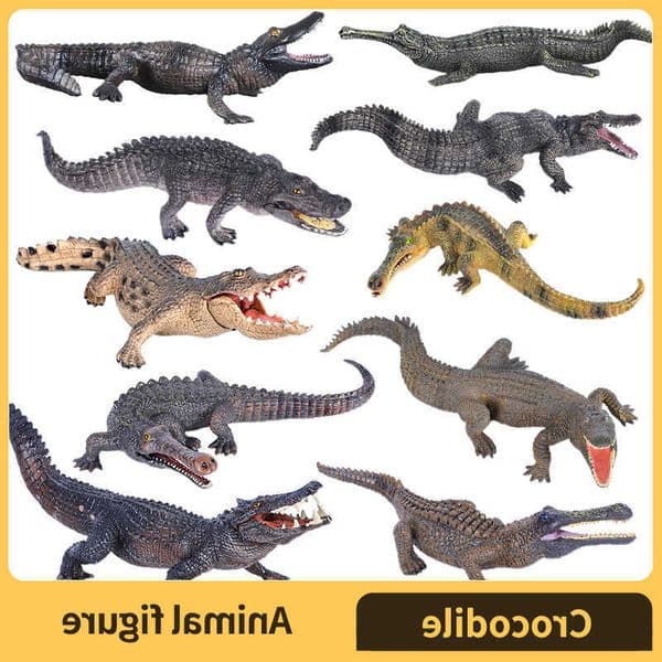 Crocodile Alligator Figurine Plastic Model Figure - Fun Educational Play Toy for Boys Girls Kids Ages 18M L260604GLW4