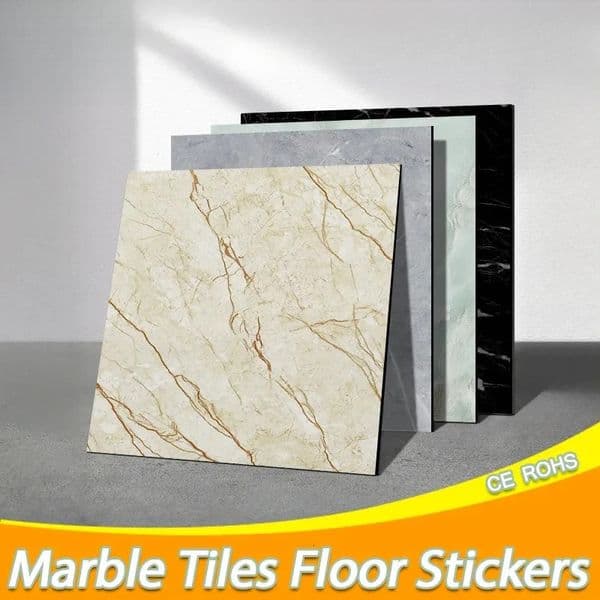2026 Luxury Designer Decor 10Pcs Thick Wall Sticker Self perfume Adhesive cologne Tiles Floor Stickers Marble Room Bathroom Ground Wallpapers Waterproof PVC Bed